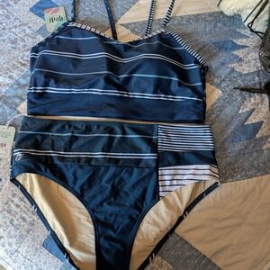 Nani Brand Navy Striped Bikini Set